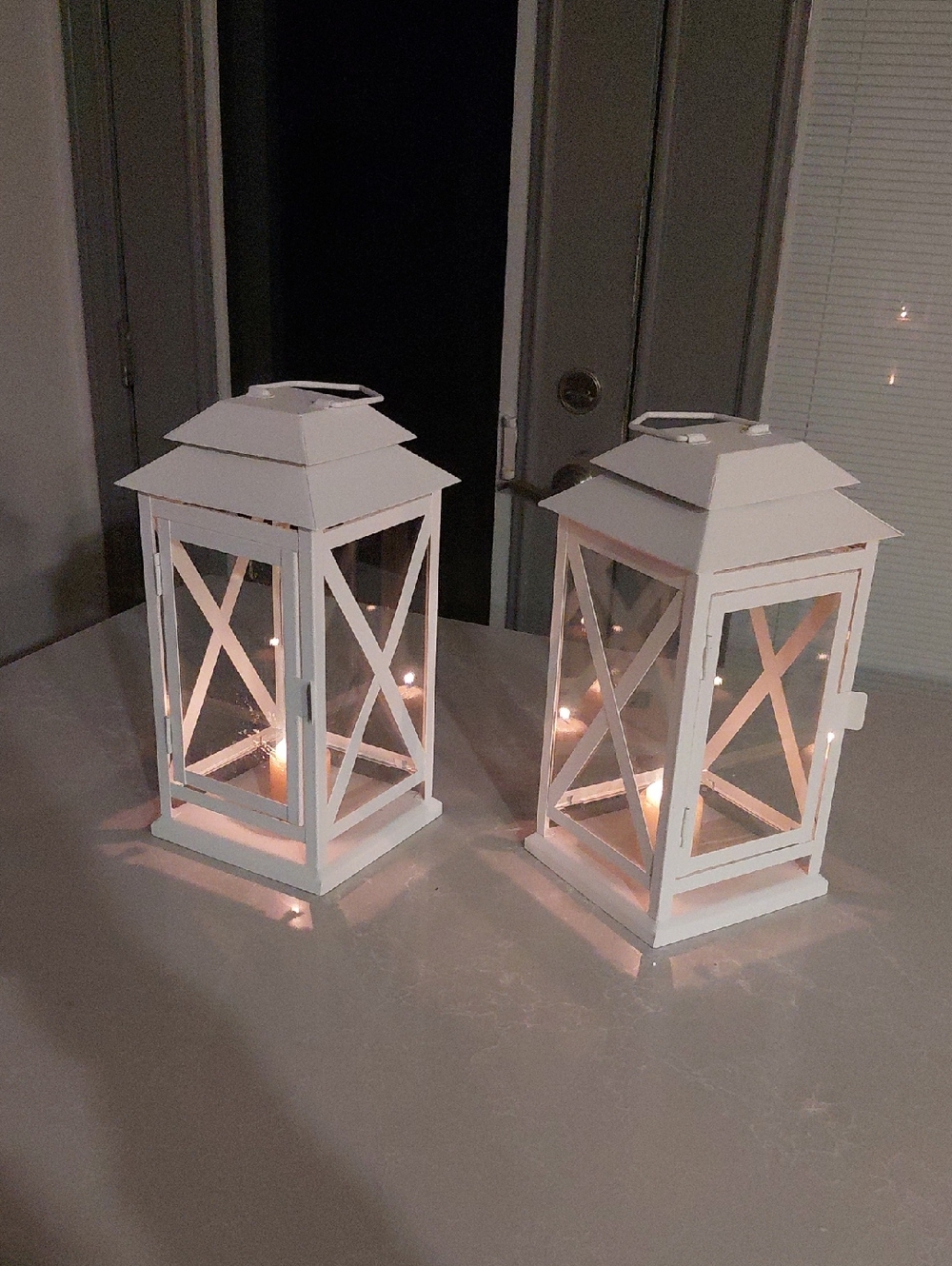 White Decorative Lantern - Rustic Home Accent